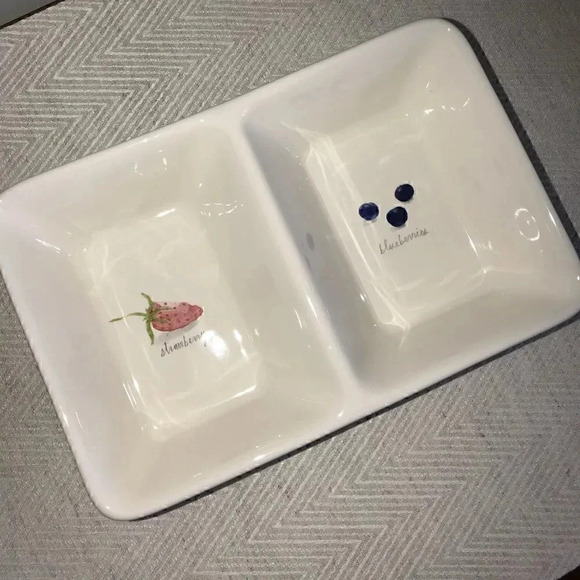 🍓RAE DUNN🍓fruit divided dish  - Picture 1 of 2